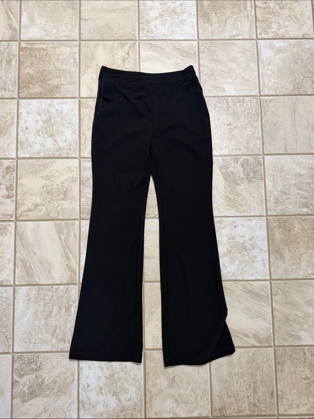 SHEIN Black Flared Pull-On Pants